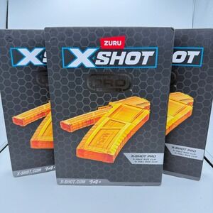 Zuru X-Shot Pro Series Clip Pack Kids OS Orange New 1 Half 1 Full Size Magazine